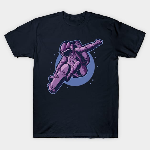 Space Skating T-Shirt by CanossaGraphics